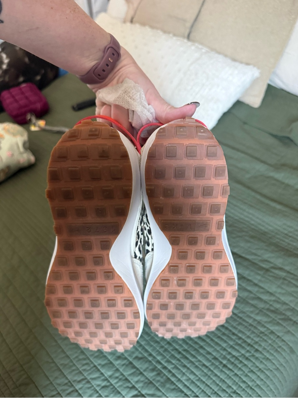 Nike Women’s waffle debut - Leopard-Print sz 9.5 - Picture 5 of 6